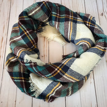 Load image into Gallery viewer, Cozy Days Plaid Blanket Scarf - Teal