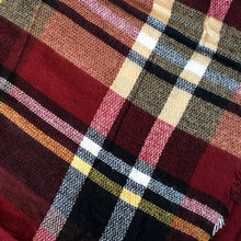 Load image into Gallery viewer, Cozy Days Plaid Blanket Scarf - Red